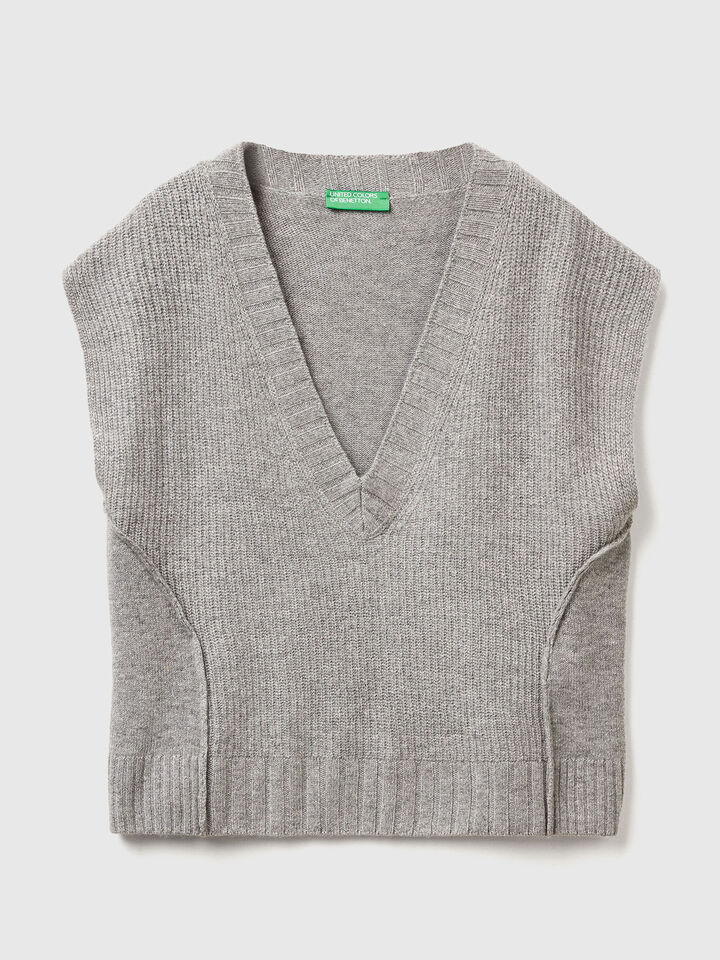 S/L V NECK SWEATER Women image number 5